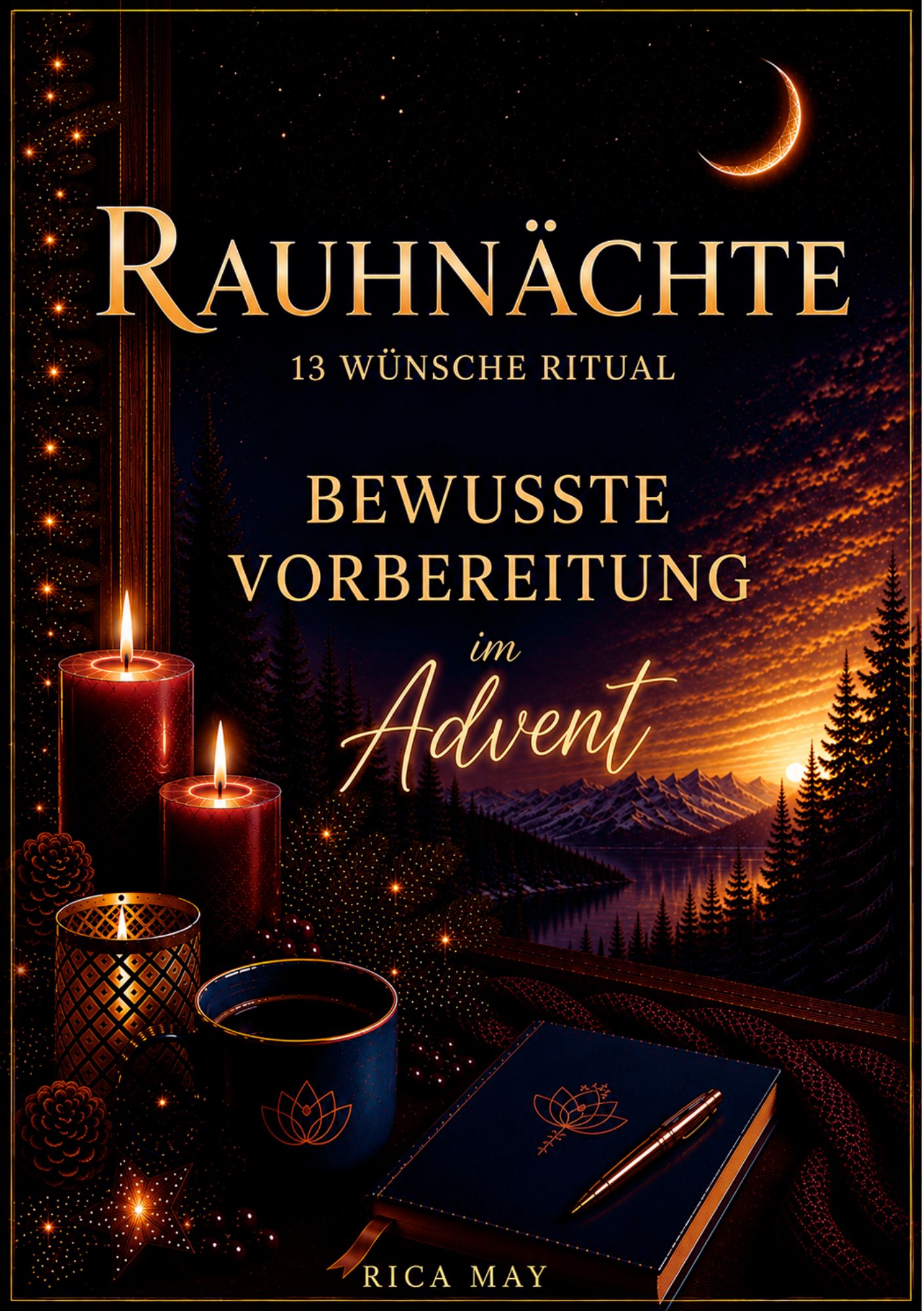 Rauhnächte-Workbook 2026 mit 13-Wünsche-Ritual und bewusster Vorbereitung im Advent.